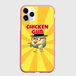 Чехол для iPhone 11 Pro Max матовый Chicken Gun с пистолетами