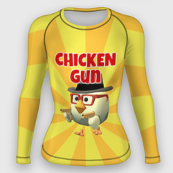 Женский рашгард 3D Chicken Gun с пистолетами