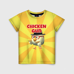 Детская футболка 3D Chicken Gun с пистолетами