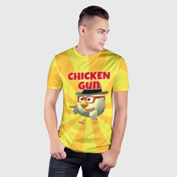 Мужская футболка 3D Slim Chicken Gun с пистолетами - фото 2