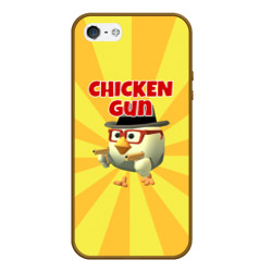 Чехол для iPhone 5/5S матовый Chicken Gun с пистолетами