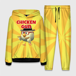 Женский костюм с толстовкой 3D Chicken Gun с пистолетами