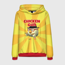 Мужская толстовка 3D Chicken Gun с пистолетами