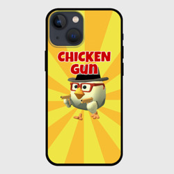 Чехол для iPhone 13 mini Chicken Gun с пистолетами