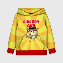 Детская толстовка 3D Chicken Gun с пистолетами