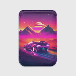 Картхолдер Magsafe магнитный Ретро машина на закате - неон