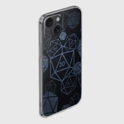 Чехол для iPhone 15 силиконовый с защитой камеры Подземелья и драконы д20 - фото 2