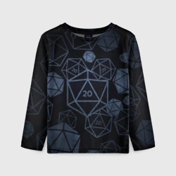Детский лонгслив 3D Подземелья и драконы д20