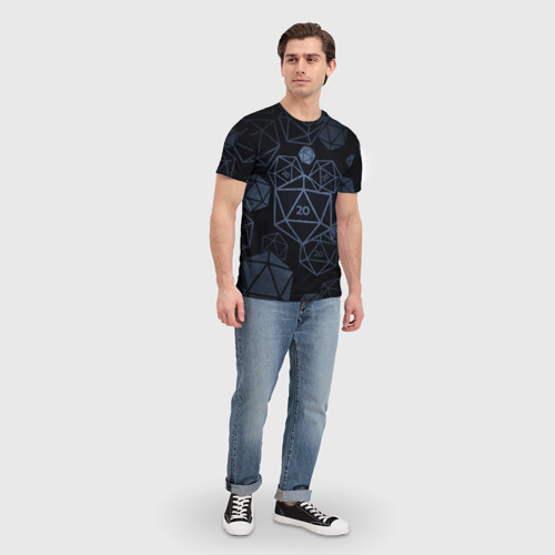 Мужская футболка 3D Подземелья и драконы д20, цвет 3D печать - фото 5