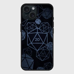 Чехол силиконовый для Apple iPhone 15 матовый Подземелья и драконы д20