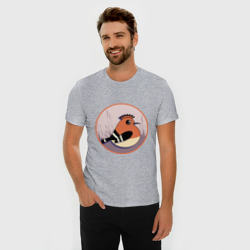 Мужская футболка хлопок Slim Птица с ирокезом Удод - фото 2
