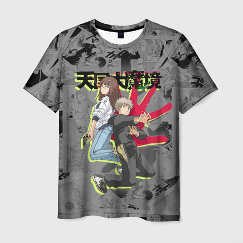 Мужская футболка с принтом Великая небесная стена - Мару и Кируко, вид спереди №1