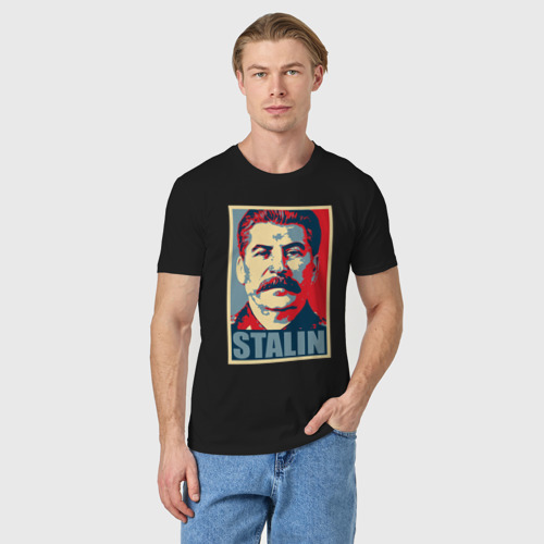 Мужская футболка хлопок Stalin USSR, цвет черный - фото 3