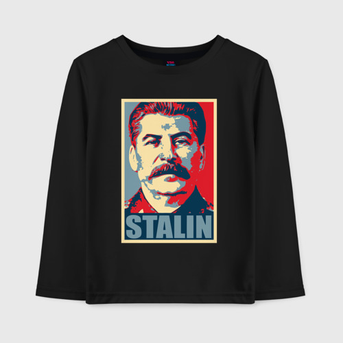 Детский лонгслив хлопок Stalin USSR, цвет черный
