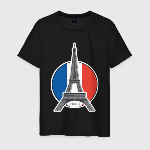Мужская футболка хлопок Мой Париж, цвет черный