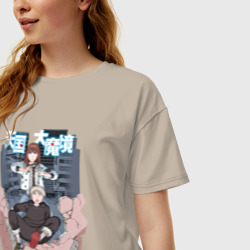 Женская футболка хлопок Oversize Великая небесная стена - город - фото 2