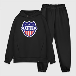 Мужской костюм oversize хлопок Shield USA