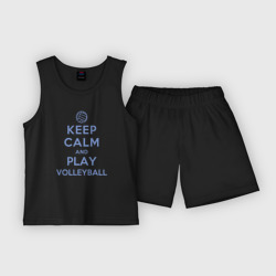 Детская пижама с шортами хлопок Играй в волейбол