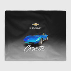 Плед 3D Синий Chevrolet Corvette 70-х годов