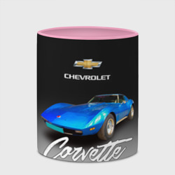 Кружка с полной запечаткой Синий Chevrolet Corvette 70-х годов - фото 2