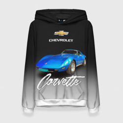 Женская толстовка 3D Синий Chevrolet Corvette 70-х годов