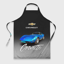Фартук 3D Синий Chevrolet Corvette 70-х годов