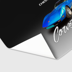 Бумага для упаковки 3D Синий Chevrolet Corvette 70-х годов - фото 2