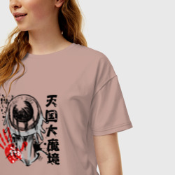 Женская футболка хлопок Oversize Монстр из Рая - фото 2