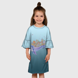 Детское платье 3D Сказочный кит - фото 2