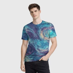 Мужская футболка 3D Путеводная звезда в космосе - фото 2