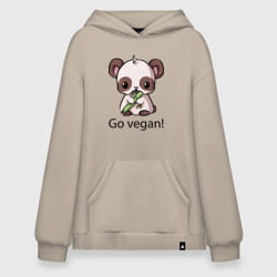 Худи SuperOversize хлопок Go vegan - motto