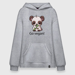 Худи SuperOversize хлопок Go vegan - motto