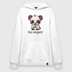 Худи SuperOversize хлопок Go vegan - motto