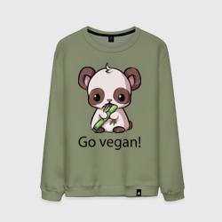 Мужской свитшот хлопок Go vegan - motto