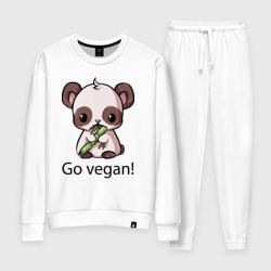 Женский костюм хлопок Go vegan - motto