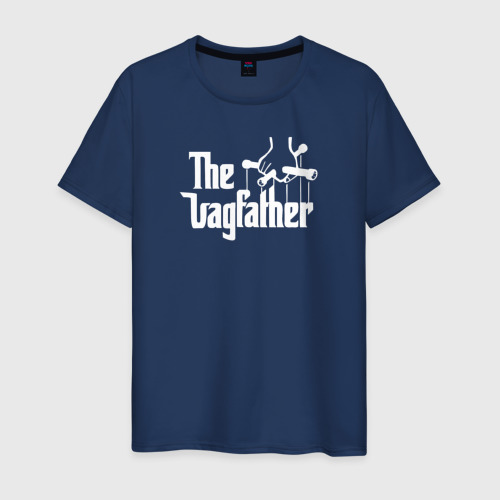 Мужская футболка из хлопка с принтом The godfather of Vag, вид спереди №1