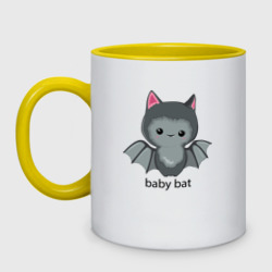 Кружка двухцветная Baby bat - cutie