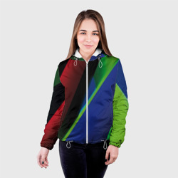 Женская куртка 3D Цветные полосы - фото 2