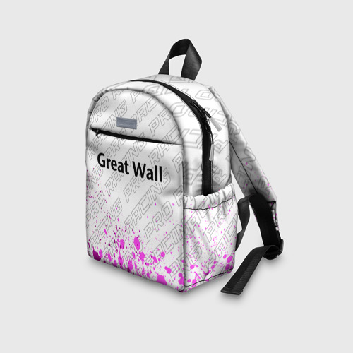 Детский рюкзак 3D с принтом Great Wall pro racing: символ сверху, вид сбоку #3