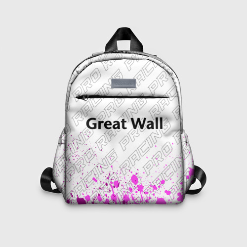 Детский рюкзак 3D с принтом Great Wall pro racing: символ сверху, вид спереди #2