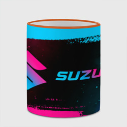 Кружка с полной запечаткой Suzuki - neon gradient: надпись и символ - фото 2