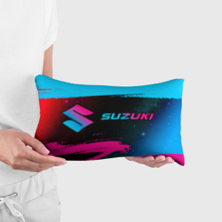 Подушка 3D антистресс Suzuki - neon gradient: надпись и символ - фото 2