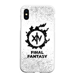 Чехол для iPhone XS Max матовый Final Fantasy с потертостями на светлом фоне