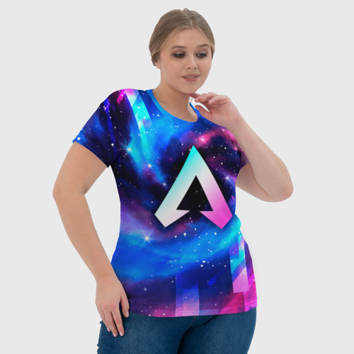Женская футболка 3D с принтом Apex Legends неоновый космос, фото #4