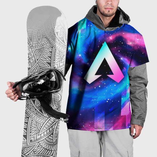 Накидка на куртку 3D Apex Legends неоновый космос, цвет 3D печать