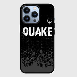 Чехол для iPhone 13 Pro Quake glitch на темном фоне: символ сверху
