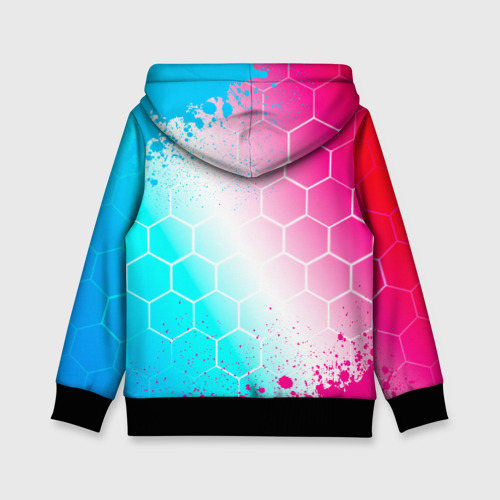 Детская толстовка 3D Sally Face neon gradient style, цвет черный - фото 2