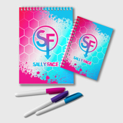 Блокнот Sally Face neon gradient style