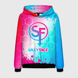 Мужская толстовка 3D Sally Face neon gradient style