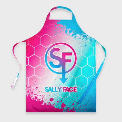 Фартук 3D Sally Face neon gradient style